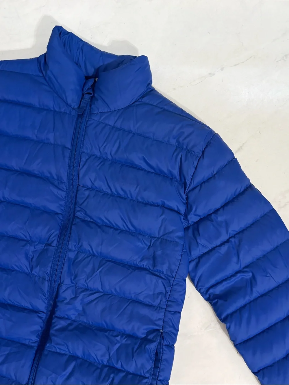 Eddie Bauer Kids Medium Blue Down Filled Puffer Jacket Outdoor Travel Hiking